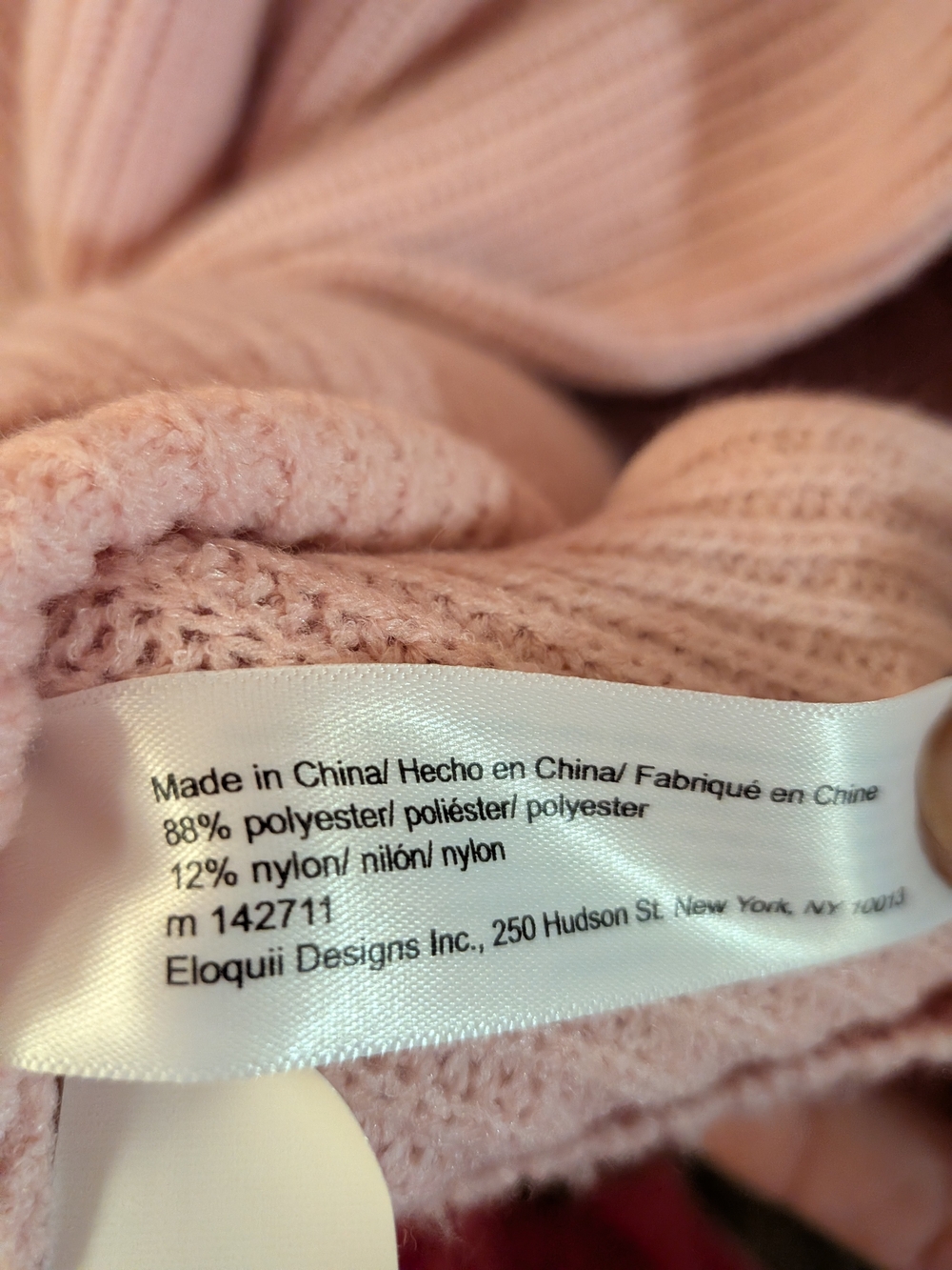 ELOQUILL Elements Plus Size 22/24 Peachy Pink Ruffle Bell Sleeve Sweater NWT - Picture 8 of 16